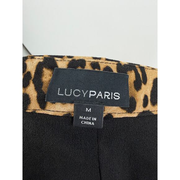 Lucy Paris Leopard Color Block Pleated Midi Skirt Size M  Artsy - Picture 4 of 12